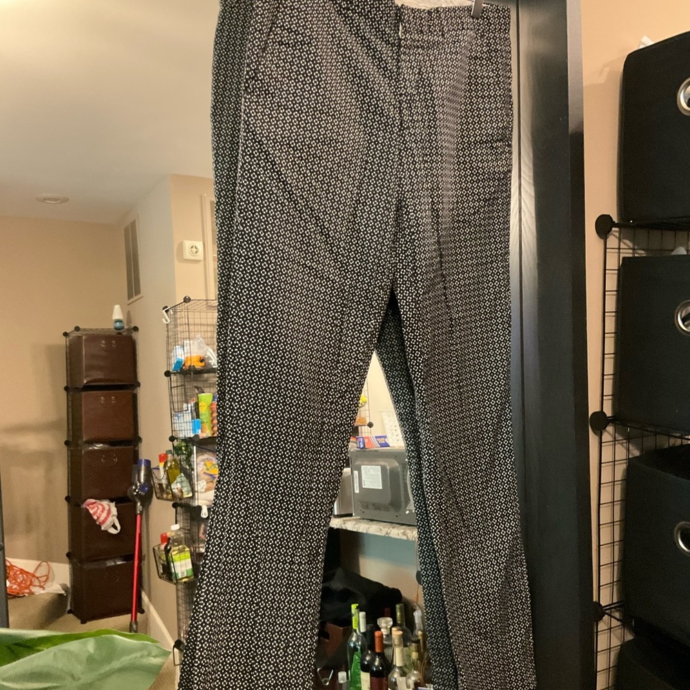Paul Smith Black and White Patterned Men's Dress Pants